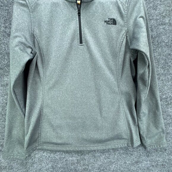 The North Face Tech Glacier Jacket Womens Medium‎ 1/4 Zip Fleece Gray Active Fit - Picture 3 of 15